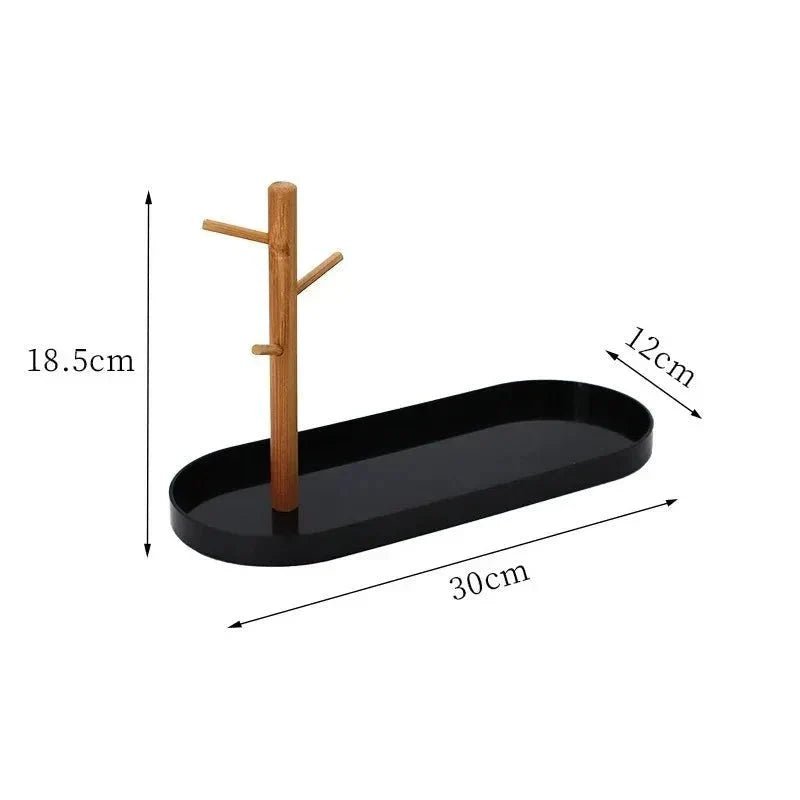 Rangement Clé - BranchOvalTray™ - Noir - Rangement Optimal
