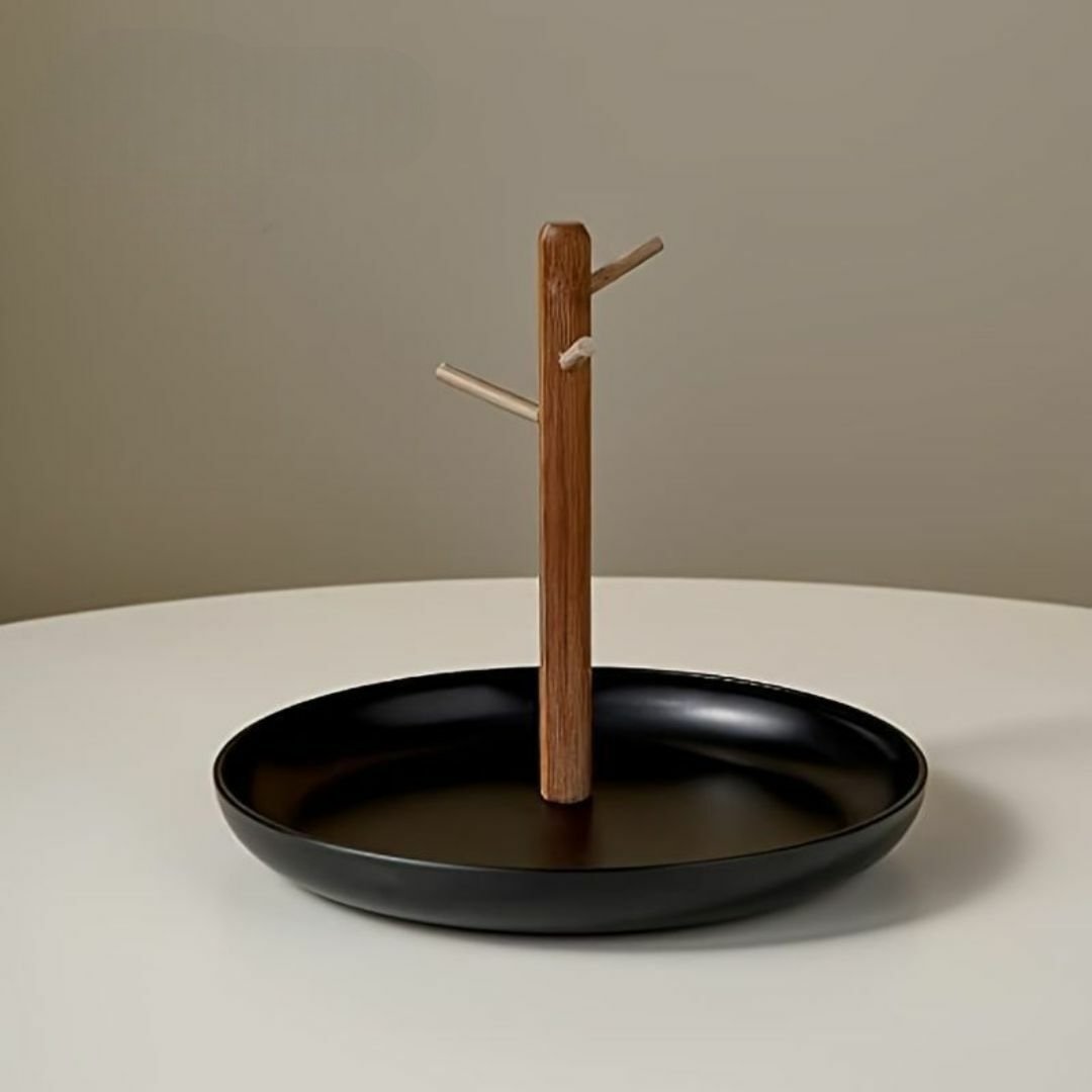Rangement Clé - BranchRoundTray™ - Noir - Rangement Optimal