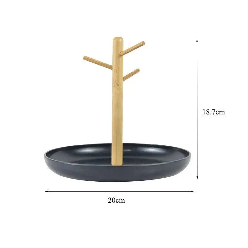 Rangement Clé - BranchRoundTray™ - Noir - Rangement Optimal